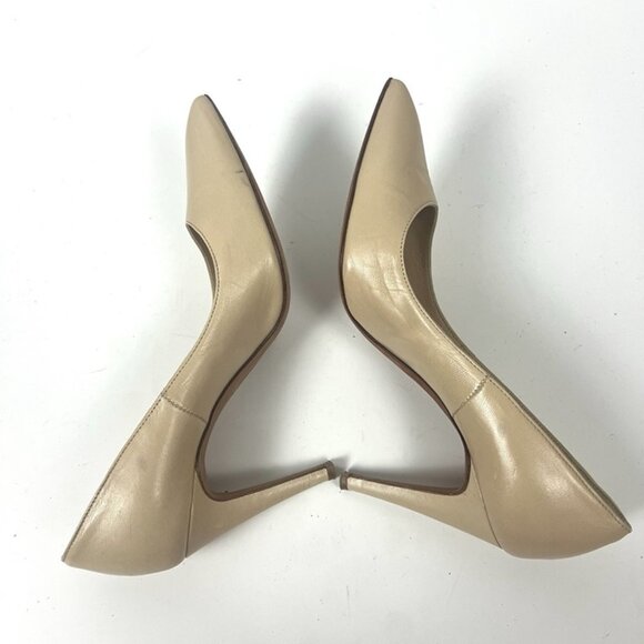 Navboot Classic Beige Pump EU 37 US 6.5 Nude Heel Business Wedding Shoes Italy - Picture 5 of 8